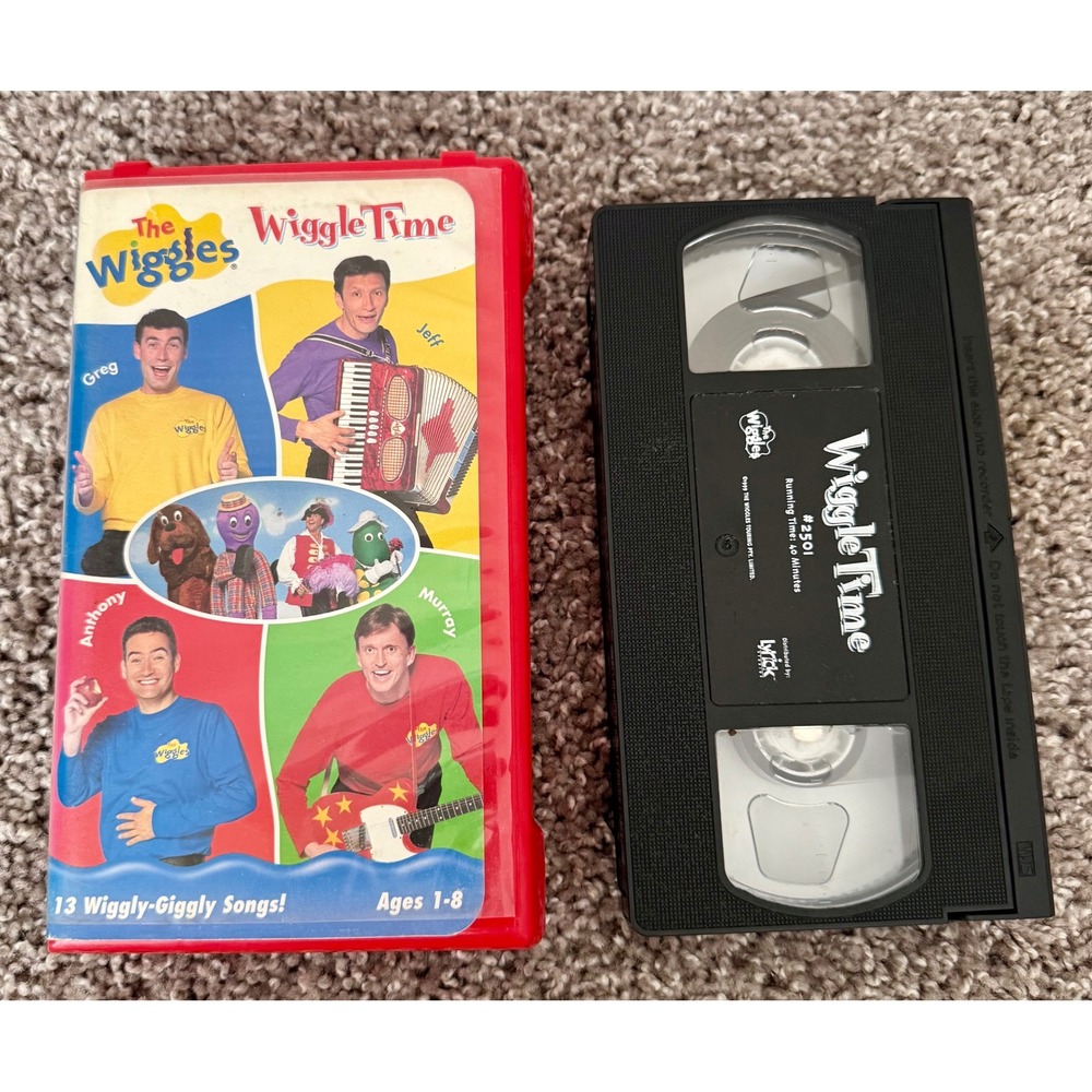 The Wiggles Wiggle Time VHS Kids Lyrick Studios 2000